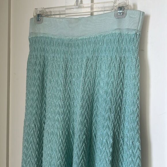 NWT Anthropologie Cecilia Prado Mint Knit Maxi Bohemian Spring Summer Skirt sz M - Picture 5 of 12